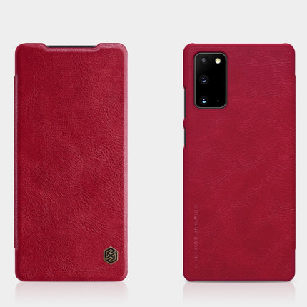 For Samsung Galaxy Note 20 NILLKIN QIN Series Crazy Horse Texture Horizontal Flip Leather Case with Card Slot(Red)-garmade.com