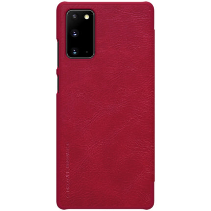 For Samsung Galaxy Note 20 NILLKIN QIN Series Crazy Horse Texture Horizontal Flip Leather Case with Card Slot(Red)-garmade.com