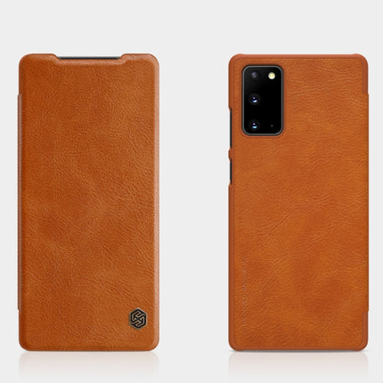 For Samsung Galaxy Note 20 NILLKIN QIN Series Crazy Horse Texture Horizontal Flip Leather Case with Card Slot(Brown)-garmade.com