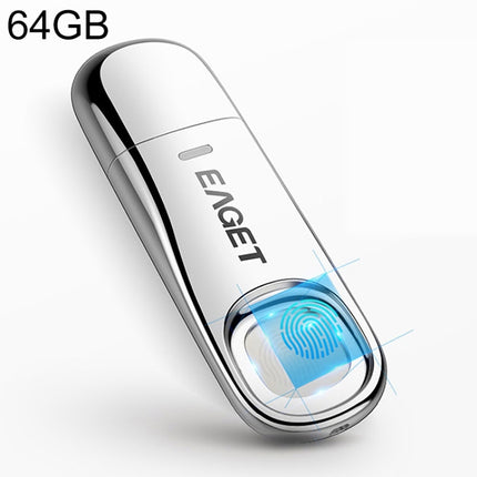 EAGET FU60 64GB USB 3.0 Interface Metal Flash U Disk with Fingerprint Identification-garmade.com