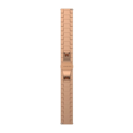 For Huami Amazfit GTR 47mm Butterfly Buckle Stainless Steel Watch Strap(Rose Gold)-garmade.com