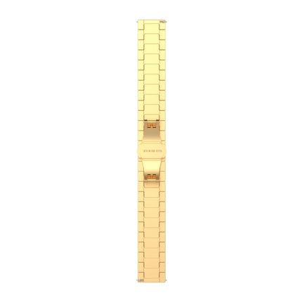 For Huami Amazfit GTR 47mm Butterfly Buckle Stainless Steel Watch Strap(Golden)-garmade.com