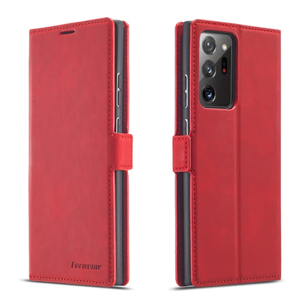 For Samsung Galaxy Note20 Forwenw Dream Series Oil Edge Strong Magnetism Horizontal Flip Leather Case with Holder & Card Slots & Wallet & Photo Frame(Red)-garmade.com