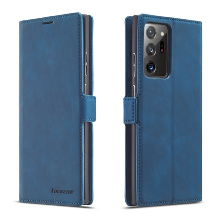 For Samsung Galaxy Note20 Forwenw Dream Series Oil Edge Strong Magnetism Horizontal Flip Leather Case with Holder & Card Slots & Wallet & Photo Frame(Blue)-garmade.com
