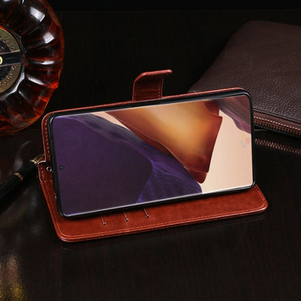 For Samsung Galaxy Note 20 Ultra idewei Crazy Horse Texture Horizontal Flip Leather Case with Holder & Card Slots & Wallet(Brown)-garmade.com