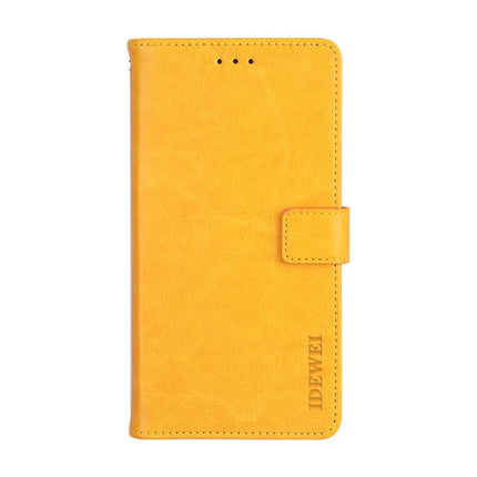 For Samsung Galaxy Note 20 Ultra idewei Crazy Horse Texture Horizontal Flip Leather Case with Holder & Card Slots & Wallet(Yellow)-garmade.com