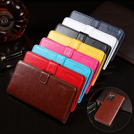 For Samsung Galaxy Note 20 Ultra idewei Crazy Horse Texture Horizontal Flip Leather Case with Holder & Card Slots & Wallet(Yellow)-garmade.com