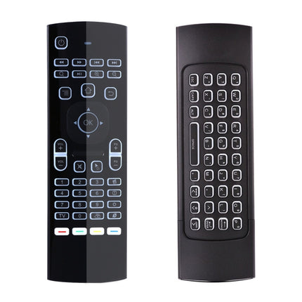 MX3 2.4GHz Fly Air Mouse LED Backlight Wireless Keyboard Remote Control with Gyroscope for Android TV Box / PC-garmade.com