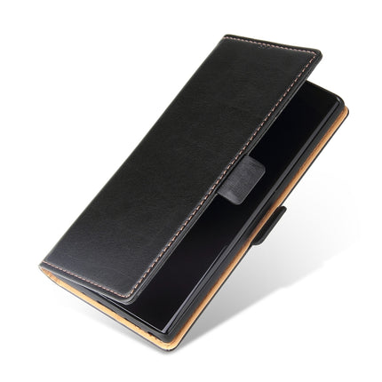 For Samsung Galaxy Note20 Ultra Fierre Shann PU Genuine Leather Texture Horizontal Flip Leather Case with Holder & Card Slots & Wallet(Black)-garmade.com