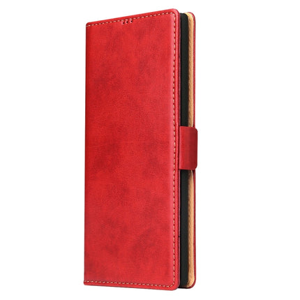 For Samsung Galaxy Note20 Ultra Fierre Shann PU Genuine Leather Texture Horizontal Flip Leather Case with Holder & Card Slots & Wallet(Red)-garmade.com