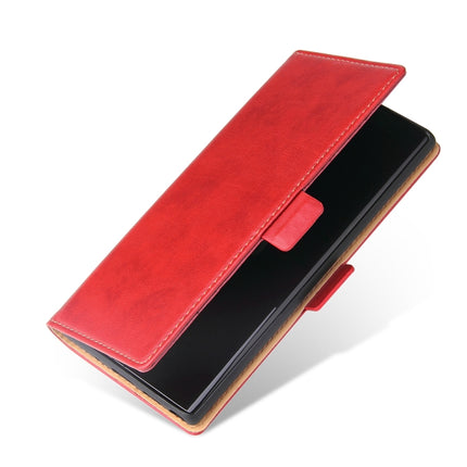 For Samsung Galaxy Note20 Ultra Fierre Shann PU Genuine Leather Texture Horizontal Flip Leather Case with Holder & Card Slots & Wallet(Red)-garmade.com