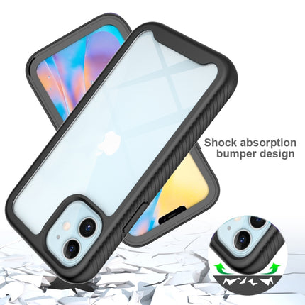 For iPhone 12 mini Starry Sky Solid Color Series Shockproof PC + TPU Protective Case(Black)-garmade.com
