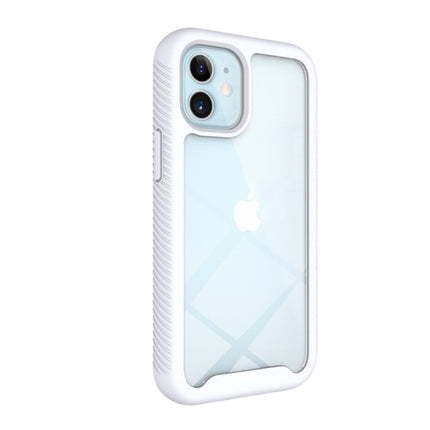 For iPhone 12 mini Starry Sky Solid Color Series Shockproof PC + TPU Protective Case(White)-garmade.com