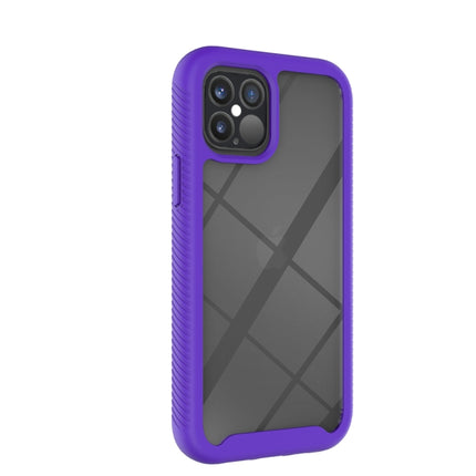 For iPhone 12 / 12 Pro Starry Sky Solid Color Series Shockproof PC + TPU Protective Case(Purple)-garmade.com