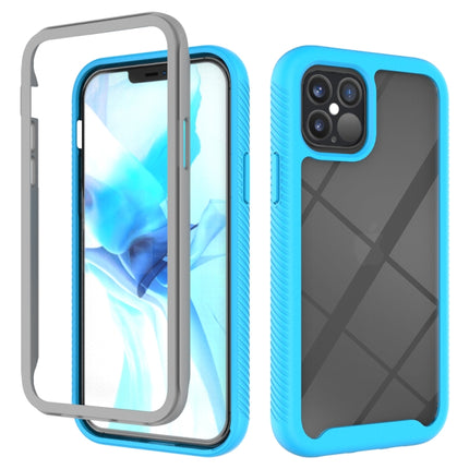 For iPhone 12 / 12 Pro Starry Sky Solid Color Series Shockproof PC + TPU Protective Case(Light Blue)-garmade.com