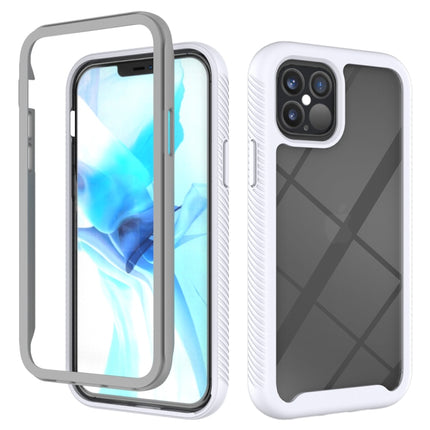 For iPhone 12 / 12 Pro Starry Sky Solid Color Series Shockproof PC + TPU Protective Case(White)-garmade.com