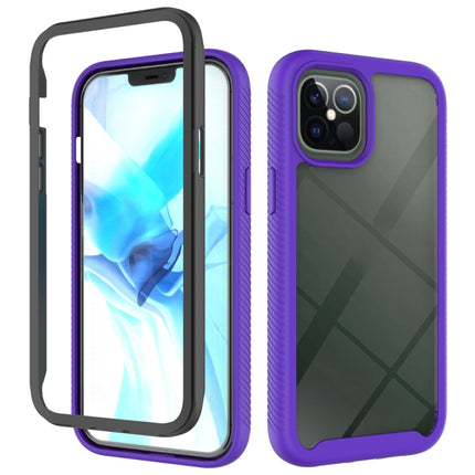 For iPhone 12 Pro Max Starry Sky Solid Color Series Shockproof PC + TPU Protective Case(Purple)-garmade.com