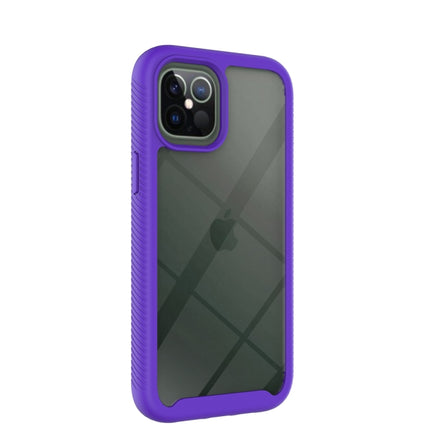 For iPhone 12 Pro Max Starry Sky Solid Color Series Shockproof PC + TPU Protective Case(Purple)-garmade.com