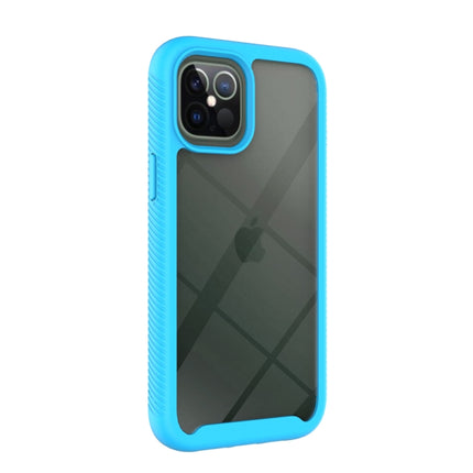 For iPhone 12 Pro Max Starry Sky Solid Color Series Shockproof PC + TPU Protective Case(Light Blue)-garmade.com