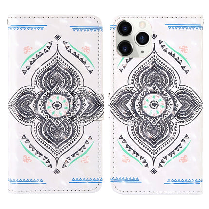 For iPhone 12 mini 3D Painting Colored Drawing Pattern Horizontal Flip TPU + PU Leather Case with Holder & Card Slots & Wallet & Lanyard(Spinning Top)-garmade.com