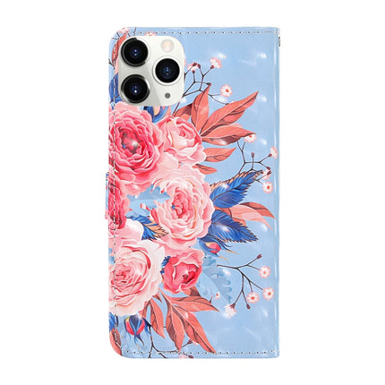 For iPhone 12 mini 3D Painting Colored Drawing Pattern Horizontal Flip TPU + PU Leather Case with Holder & Card Slots & Wallet & Lanyard(Colored Flowers)-garmade.com