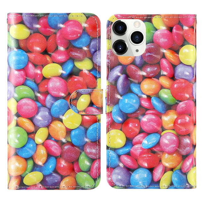 For iPhone 12 mini 3D Painting Colored Drawing Pattern Horizontal Flip TPU + PU Leather Case with Holder & Card Slots & Wallet & Lanyard(Colored Sugar)-garmade.com