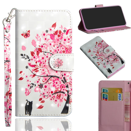 For Samsung Galaxy Note 20 3D Painting Pattern Horizontal Flip TPU + PU Leather Case with Holder & Card Slots & Wallet(Cat Under The Tree)-garmade.com