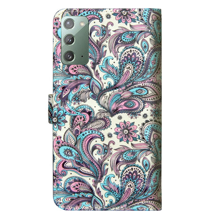 For Samsung Galaxy Note 20 3D Painting Pattern Horizontal Flip TPU + PU Leather Case with Holder & Card Slots & Wallet(Swirl Pattern)-garmade.com