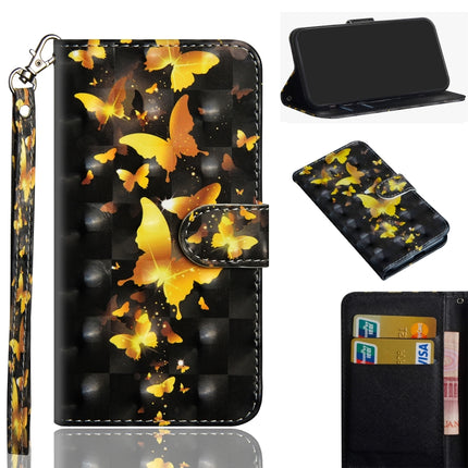 For Samsung Galaxy Note 20 Ultra 3D Painting Pattern Horizontal Flip TPU + PU Leather Case with Holder & Card Slots & Wallet(Golden Butterfly)-garmade.com