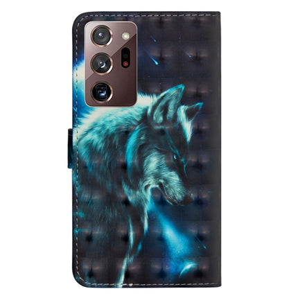 For Samsung Galaxy Note 20 Ultra 3D Painting Pattern Horizontal Flip TPU + PU Leather Case with Holder & Card Slots & Wallet(Wolf)-garmade.com