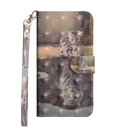 For Samsung Galaxy Note 20 Ultra 3D Painting Pattern Horizontal Flip TPU + PU Leather Case with Holder & Card Slots & Wallet(Cat Tiger)-garmade.com