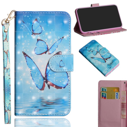 For Samsung Galaxy Note 20 Ultra 3D Painting Pattern Horizontal Flip TPU + PU Leather Case with Holder & Card Slots & Wallet(Three Butterflies)-garmade.com