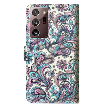 For Samsung Galaxy Note 20 Ultra 3D Painting Pattern Horizontal Flip TPU + PU Leather Case with Holder & Card Slots & Wallet(Swirl Pattern)-garmade.com