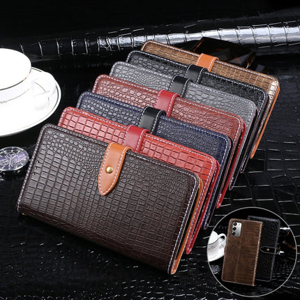 For Samsung Galaxy Note20 idewei Crocodile Texture Horizontal Flip Leather Case with Holder & Card Slots & Wallet(Black)-garmade.com