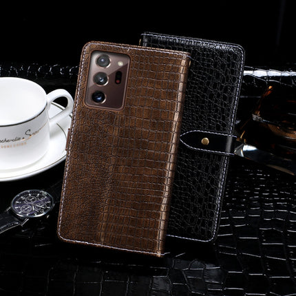 For Samsung Galaxy Note20 Ultra idewei Crocodile Texture Horizontal Flip Leather Case with Holder & Card Slots & Wallet(Black)-garmade.com