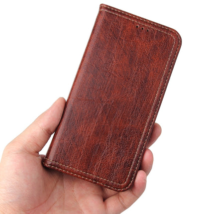 For iPhone 12 / 12 Pro Fierre Shann Retro Tree Bark Texture PU Magnetic Horizontal Flip Leather Case with Holder & Card Slots & Wallet(Red)-garmade.com