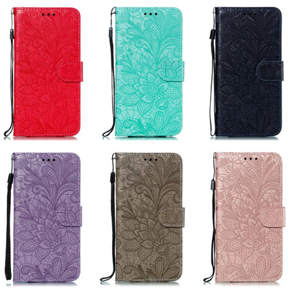For Samsung Galaxy Note20 Lace Flower Horizontal Flip Leather Case with Holder & Card Slots & Wallet & Photo Frame(Grey)-garmade.com