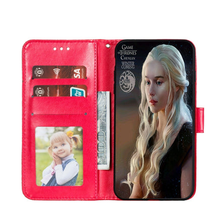 For Samsung Galaxy Note20 Lace Flower Horizontal Flip Leather Case with Holder & Card Slots & Wallet & Photo Frame(Red)-garmade.com