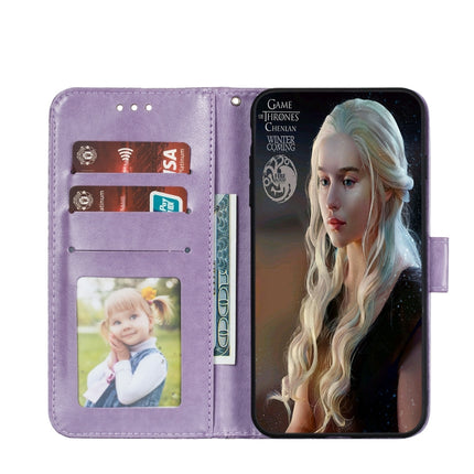 For Samsung Galaxy Note20 Ultra Lace Flower Horizontal Flip Leather Case with Holder & Card Slots & Wallet & Photo Frame(Purple)-garmade.com