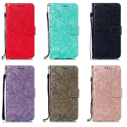 For Samsung Galaxy Note20 Ultra Lace Flower Horizontal Flip Leather Case with Holder & Card Slots & Wallet & Photo Frame(Purple)-garmade.com