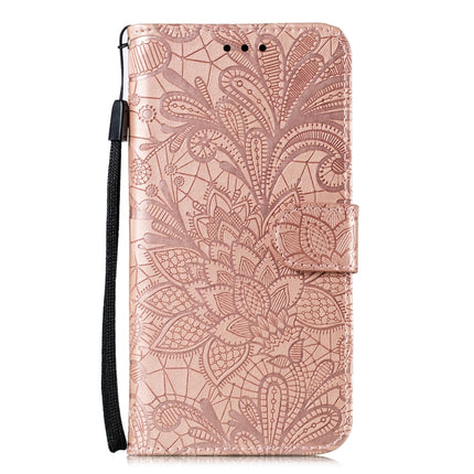 For Samsung Galaxy Note20 Ultra Lace Flower Horizontal Flip Leather Case with Holder & Card Slots & Wallet & Photo Frame(Rose Gold)-garmade.com