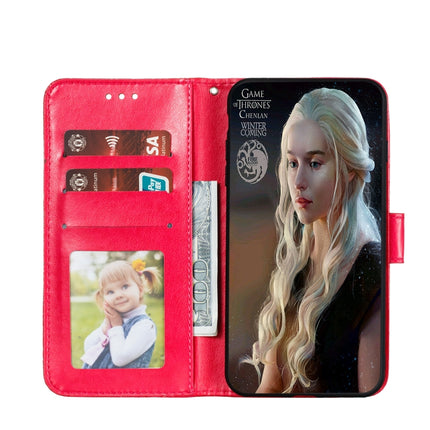 For Samsung Galaxy Note20 Ultra Lace Flower Horizontal Flip Leather Case with Holder & Card Slots & Wallet & Photo Frame(Red)-garmade.com