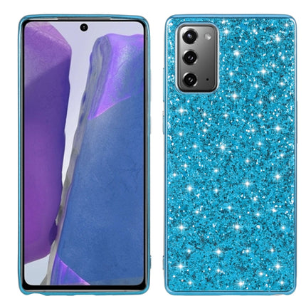 For Samsung Galaxy Note 20 Glitter Powder Shockproof TPU Protective Case(Blue)-garmade.com
