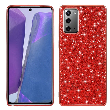 For Samsung Galaxy Note 20 Glitter Powder Shockproof TPU Protective Case(Red)-garmade.com