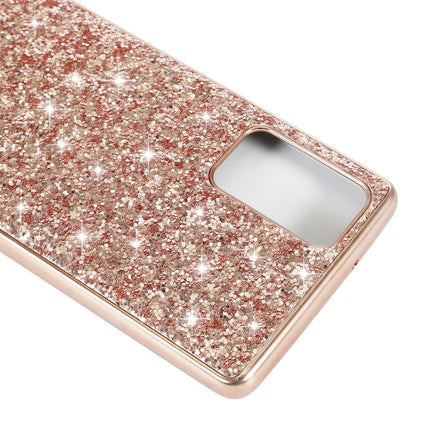 For Samsung Galaxy Note 20 Glitter Powder Shockproof TPU Protective Case(Black)-garmade.com