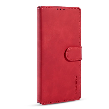 For Samsung Galaxy Note20 Ultra DG.MING Retro Oil Side Horizontal Flip Case with Holder & Card Slots & Wallet(Red)-garmade.com