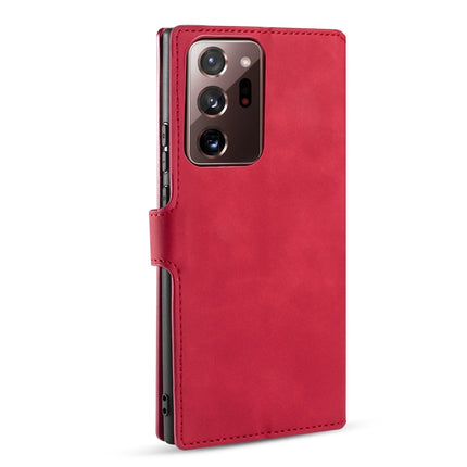 For Samsung Galaxy Note20 Ultra DG.MING Retro Oil Side Horizontal Flip Case with Holder & Card Slots & Wallet(Red)-garmade.com