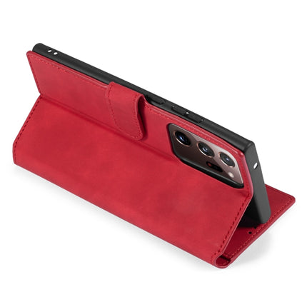 For Samsung Galaxy Note20 Ultra DG.MING Retro Oil Side Horizontal Flip Case with Holder & Card Slots & Wallet(Red)-garmade.com