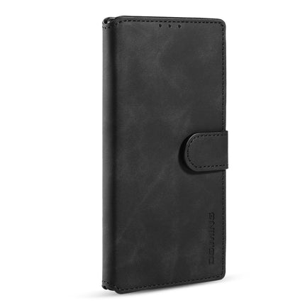 For Samsung Galaxy Note20 Ultra DG.MING Retro Oil Side Horizontal Flip Case with Holder & Card Slots & Wallet(Black)-garmade.com