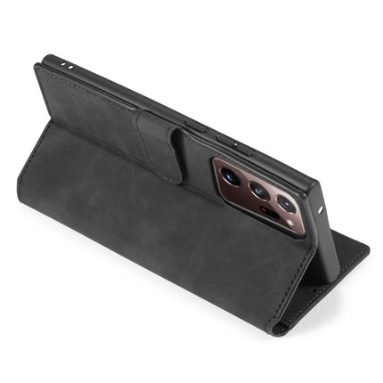 For Samsung Galaxy Note20 Ultra DG.MING Retro Oil Side Horizontal Flip Case with Holder & Card Slots & Wallet(Black)-garmade.com